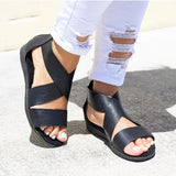 Herstyled Women's Pu Flat Heel Sandals