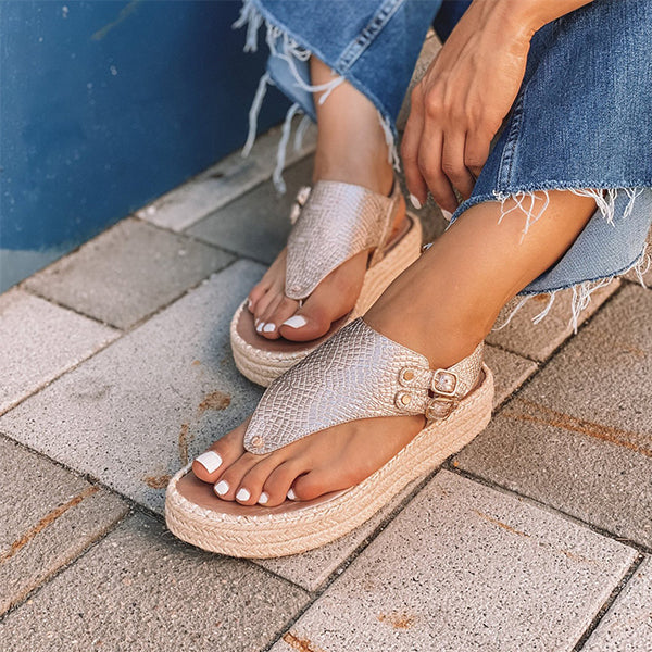 Herstyled Women's Comfortable Summer Espadrille Sandals