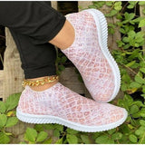 Herstyled Women's Stretch Knitted Vulcanized Sneakers