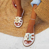 Herstyled Women's Fashionable Bohemian Flat Beach Slippers