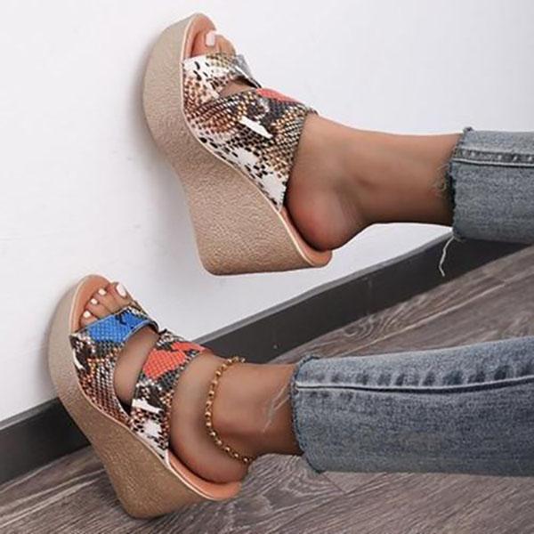 Herstyled Women's Fashion Retro Wedge Heel Sandals