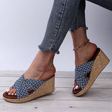 Herstyled Women's Daily Jean Wedge Sandals