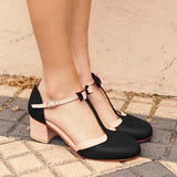 Herstyled Casual Chunky Heel Buckle Sandals