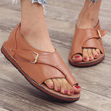 Herstyled Women's Comfy Casual Toe Ring Flat Sandals