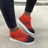 Herstyled Sporty Knitted Fabric Sneakers