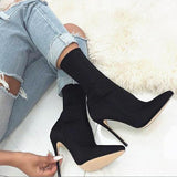 Herstyled Fashion Pointed Toe Stilettos Boots