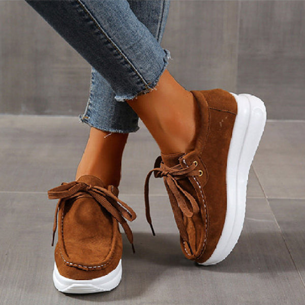 Herstyled Women's Lace-Up Wedge Casual Shoes