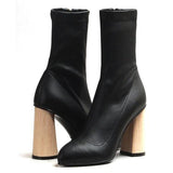 Herstyled Simple Modern Pointed Toe Ankle Boots