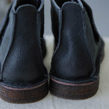 Herstyled Vintage Faux Leather Velcro Flat Boots