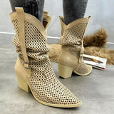 Herstyled Women Casual Hollow-Out Boots