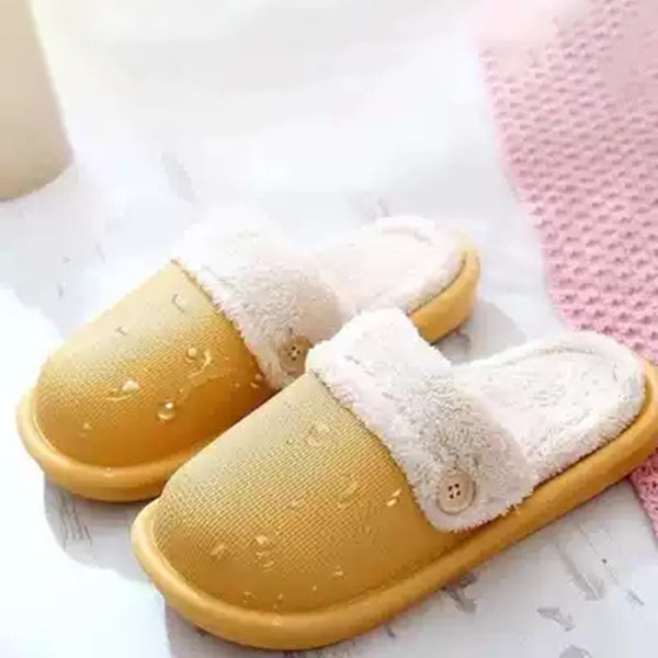 Herstyled Removable And Washable Plush Winter Waterproof Slippers