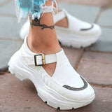 Herstyled Stylish Platform Buckle Sneakers
