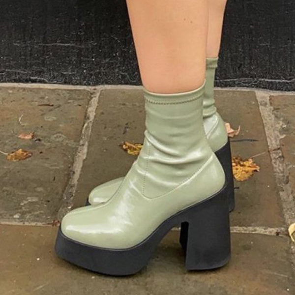 Herstyled Women Chic Platform Boots