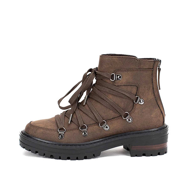 Herstyled Outdoor Adventure Criss-Cross Lace Up Boots