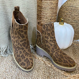 Herstyled Fashion Leopard Combat Style Boots