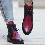 Herstyled Color Block Pointed Toe Boots