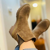 Herstyled Womens Casual Wedge Heel Pull-On Boots