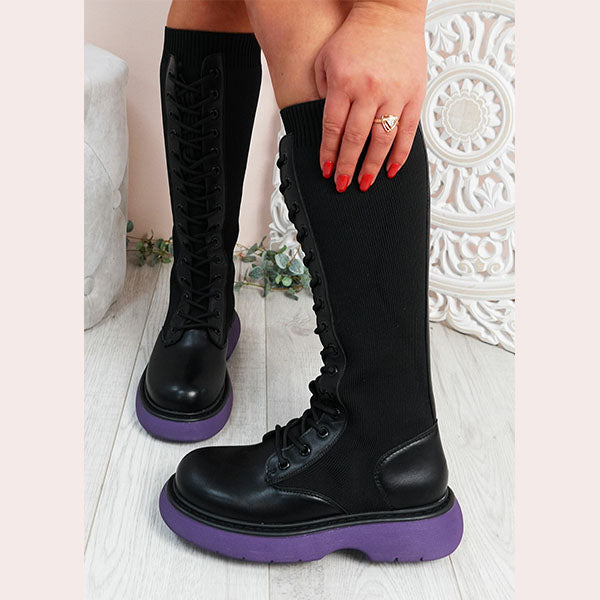 Herstyled Phoebe Platform Knee High Boots