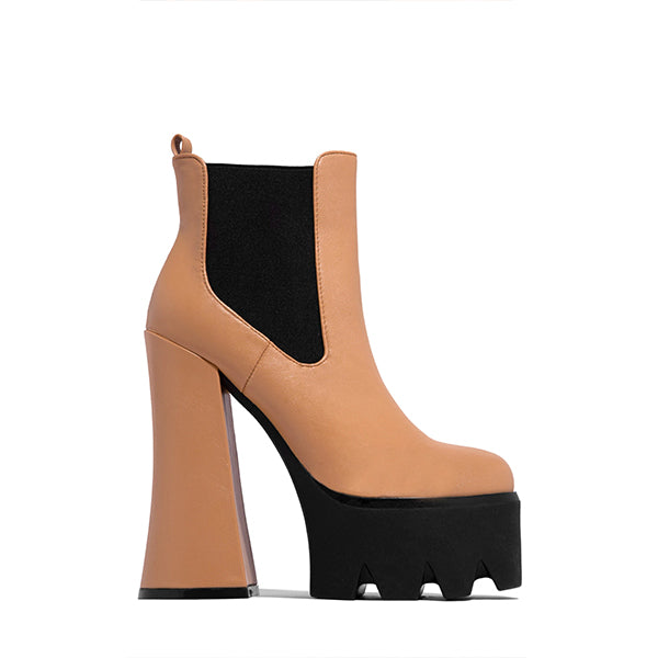 Herstyled Women's Chic Chunky Heel Platform Boots