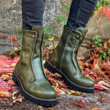 Herstyled Rivet Heavy-Soled Riding Boots