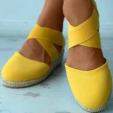 Herstyled Bandage Close Toe Espadrille Wedge Shoes