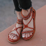 Herstyled Cozy Roman Flared Platform Sandals