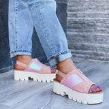 Herstyled Fashion Candy Slingback Platform Sandals