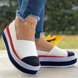 Herstyled Women Block Color Platform Casual Shoes