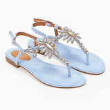 Herstyled Tropical Coconut Palm T-Strap Sandals