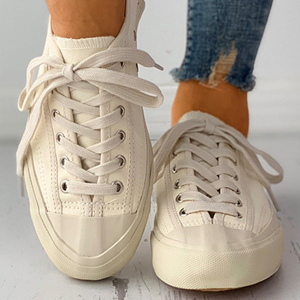 Herstyled Lace-Up Casual Canvas Sneaker