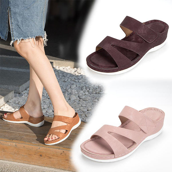 Herstyled Women's Comfortable Open Toe Flats Sandals