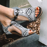 Herstyled Women's Artificial Leather Block Heel Sandals