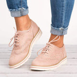Herstyled Lace Up Perforated Oxfords Shoes